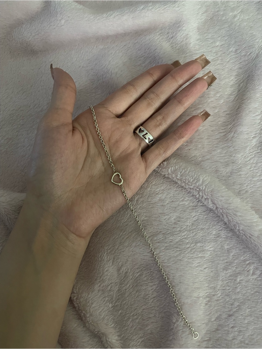 James Avery Sterling Open Heart anklet - Silver